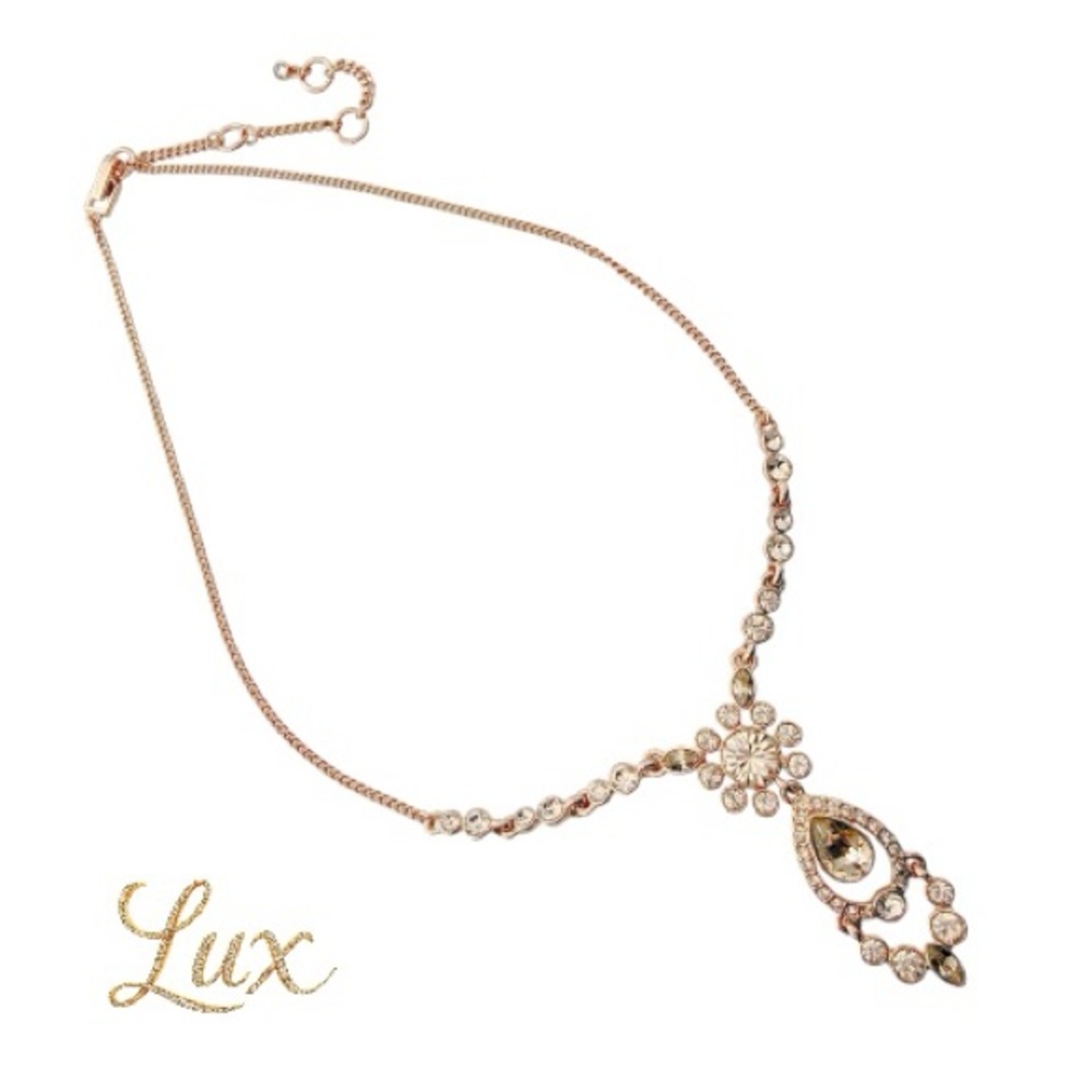 Givenchy Crystal Statement Necklace Elegant Flora… - image 3